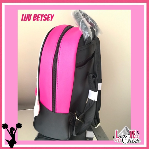 Luv Betsey Johnson Cheerleader Girl Pink Backpack - Picture 4 of 14